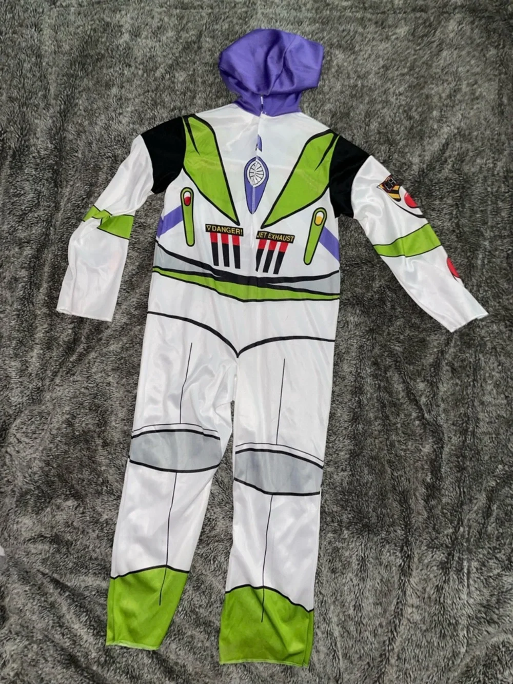Buzz Lightyear Space Ranger Kid’s Costume Hooded Jumpsuit Pixar Toy Story size 5 - Picture 3 of 3
